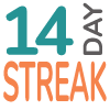 14 day streak achievement badge