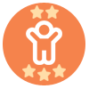 Niveau 5 encourageant achievement badge